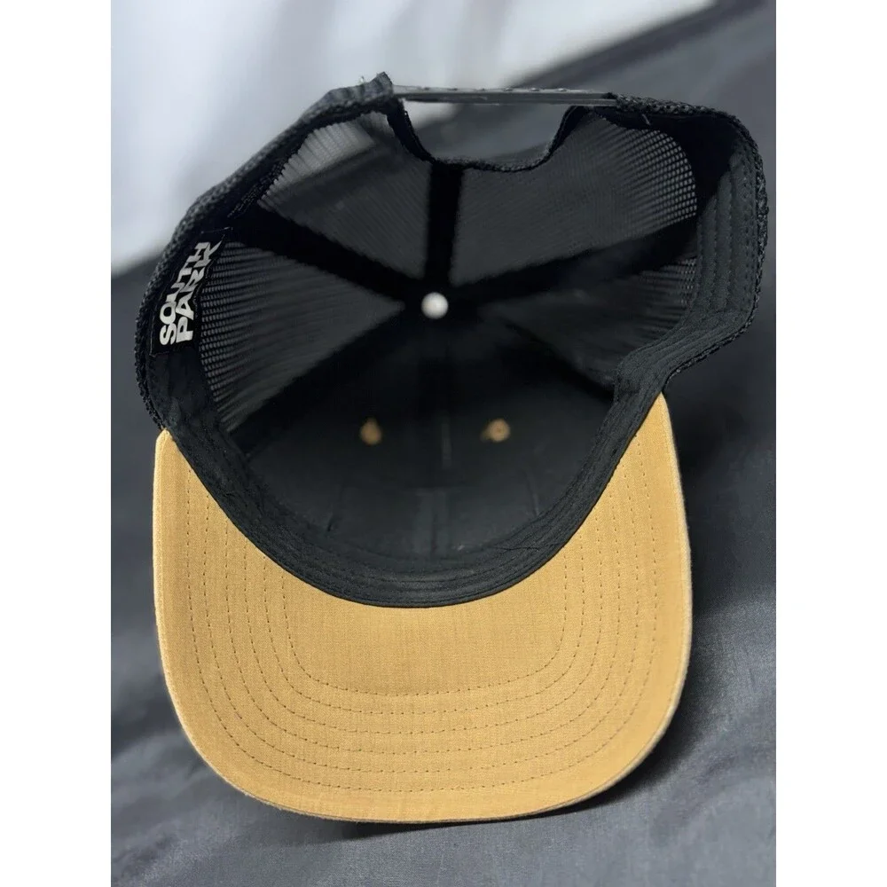 South Park Headwear Vented Trucker Hat Black & Tan Patch Logo